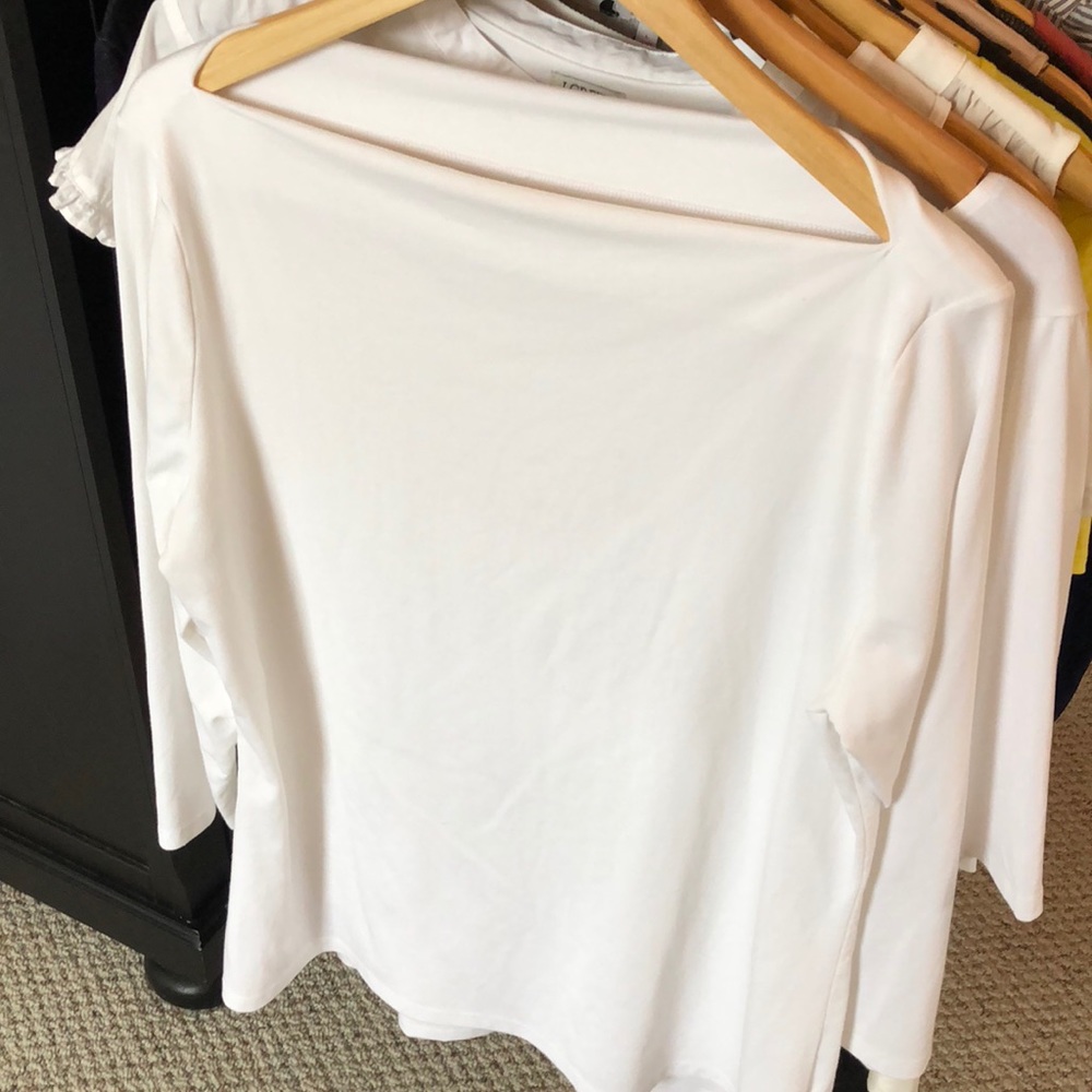 White Boatneck Tee